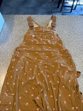 Duluth Trading Co Brown Mushroom Cargo Overalls